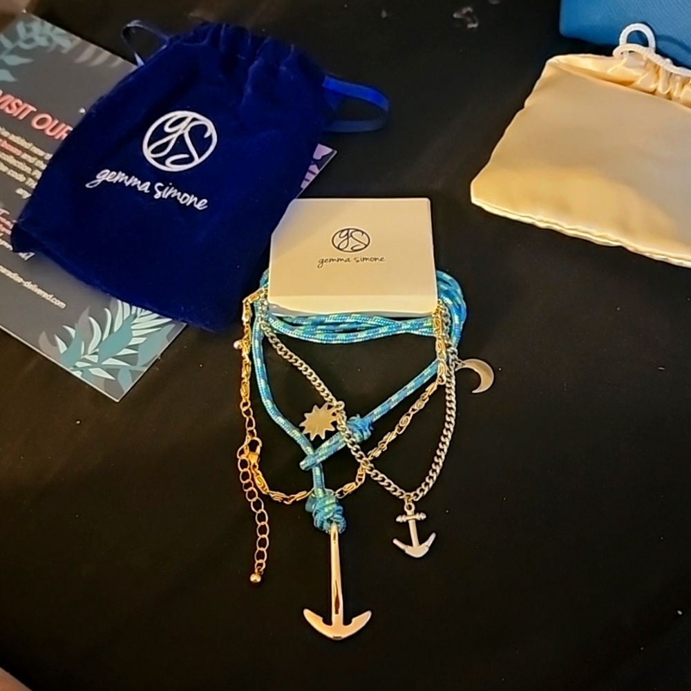 New!! Gemma Simone ankle bracelet trio
